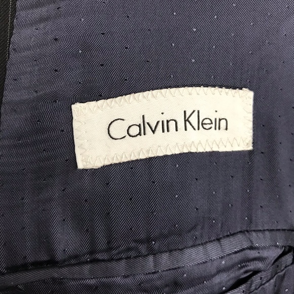 Calvin Klein 3 Button Suit Jacket Men's Size 42L Navy 5U15 - Picture 7 of 8